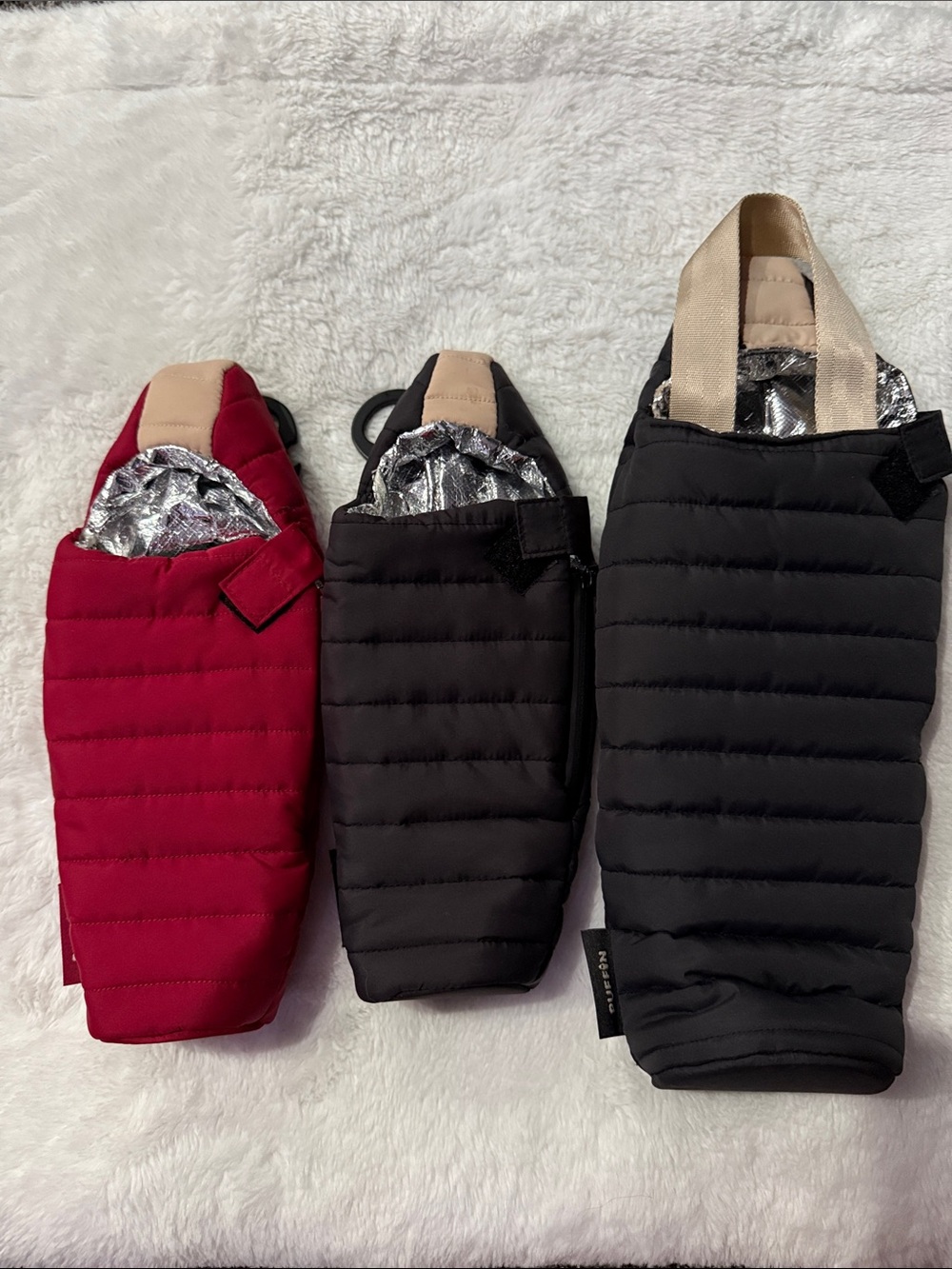 Insulated Beverage Bags- Black & Red